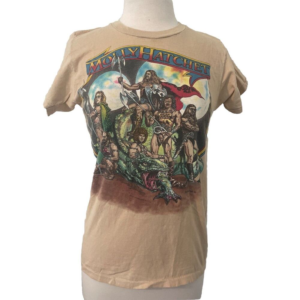 Molly Hatchet Take No Prisoners World Tour 1982 T shirt Sz Lrg Screen Stars READ